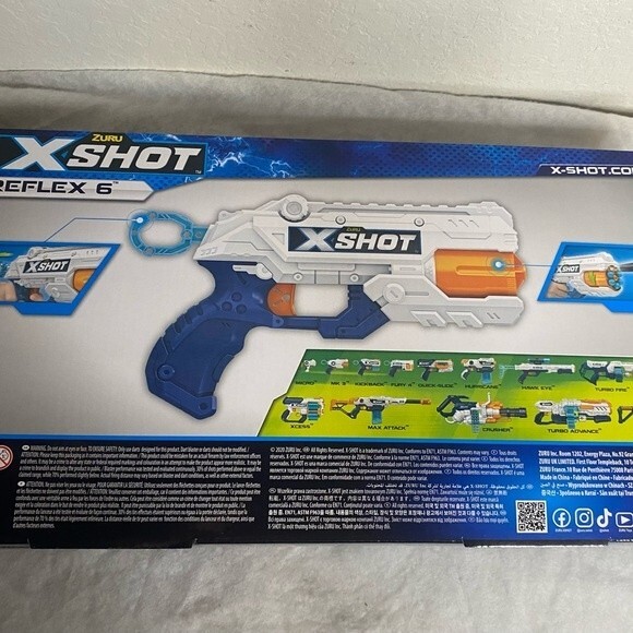 NEW ZURU X-Shot Excel Double Reflex 6 Foam Dart Blaster with 16 Darts Multicolor - Picture 3 of 3